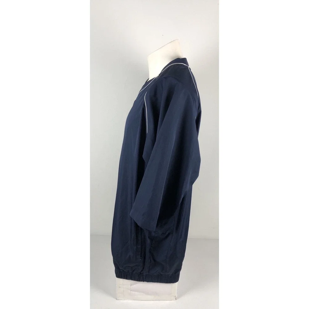 Footjoy Men Large Wind Shirt Blue Short Sleeve V Neck Polyester Golf Lightweight